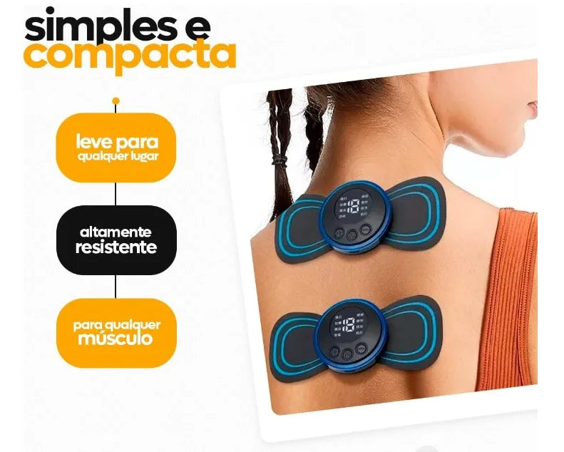 Mini Massageador Elétrico Portátil, Aparelho de Massagem Recarregável Via USB.