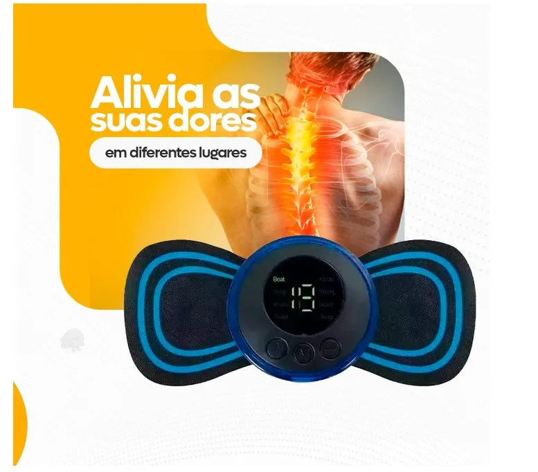 Mini Massageador Elétrico Portátil, Aparelho de Massagem Recarregável Via USB.