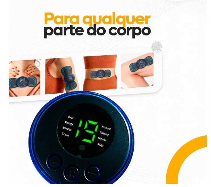 Mini Massageador Elétrico Portátil, Aparelho de Massagem Recarregável Via USB.